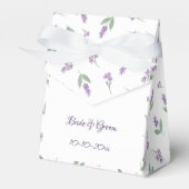 Lavender & Lilac Floral Arch Wedding Favor Boxes Bedankdoosjes (Voorkant Zijde)