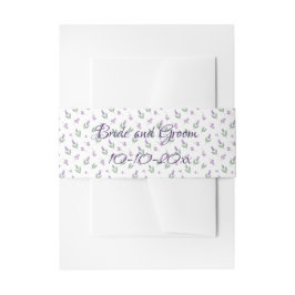 Lavender Lilac Floral Arch Wedding Invitation Uitnodigingen Wikkel