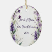 Lavender & Lilac Floral Arch Wedding  Keramisch Ornament (Rechts)