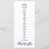 Lavender & Lilac Floral Arch Wedding Programmakaart (Achterkant)