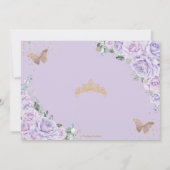 Lavender Lilac Floral Quinceañera 15 Save the Date (Achterkant)