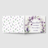 Lavender Lilac Floral Wedding Gastenboek (Volledig)