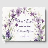 Lavender Lilac Floral Wedding Gastenboek (Voorkant)