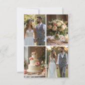 Lavender Lilac Floral Wedding Photo  Bedankkaart (Achterkant)