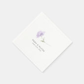 Lavender Lilac Hydrangea Personalized Wedding Servet (Hoek)