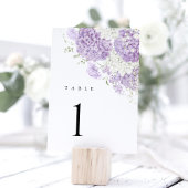 Lavender Lilac White Floral Wedding Table Numbers