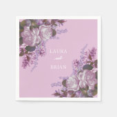 Lavender, Lilacs en Rozen, bruiloft Servet (Voorkant)