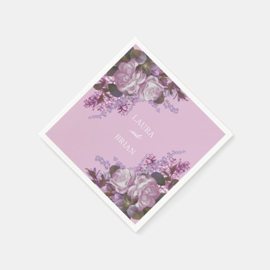 Lavender, Lilacs en Rozen, bruiloft Servet (Hoek)