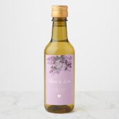 Lavender, Lilacs en Rozen, bruiloft Wijn Etiket (Voorkant)