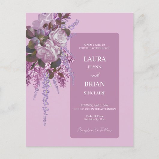 Lavender, Lilacs, Rozen, Budget Wedding (Voorkant)