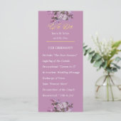 Lavender, Lilacs, Rozen, Wedding Program (Staand voorkant)