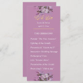 Lavender, Lilacs, Rozen, Wedding Program (Voorkant / Achterkant)