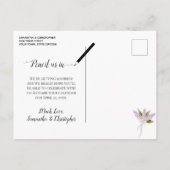 Lavender Lilacs Wedding Save the Date Calendar Aankondigingskaart (Achterkant)