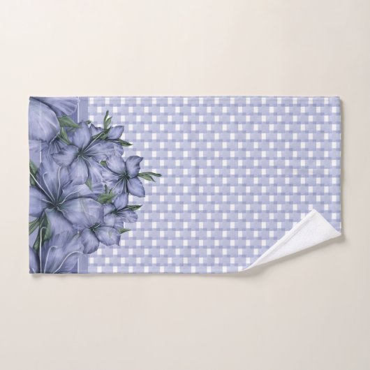 Lavender Lilies Controles Stripes Bad Handdoek (Handdoek)