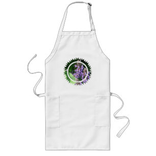 Lavender Long Apron Lang Schort