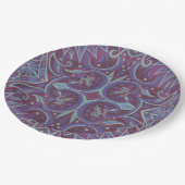 "Lavender lotus" florale arabesque patroon Dinner  Papieren Bordje (Gekanteld)