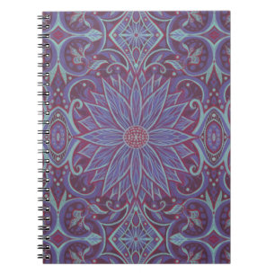 "Lavender lotus" florale arabesque patroon Notitieboek