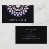 Lavender Lotus Flower Mandala Visitekaartje (Voorkant / Achterkant)