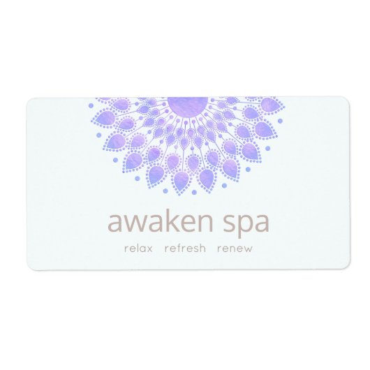 Lavender Lotus Flower Natural Spa and Beauty Etiket (Voorkant)