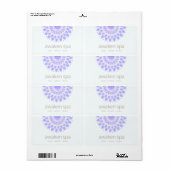 Lavender Lotus Flower Natural Spa and Beauty Etiket (Full Sheet)