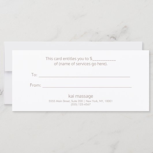 Lavender Lotus Flower Natural Spa Cadeaubon (Achterkant)