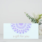 Lavender Lotus Flower Organic Spa Gift Certificate (Staand voorkant)