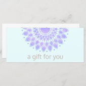 Lavender Lotus Flower Organic Spa Gift Certificate (Voorkant / Achterkant)
