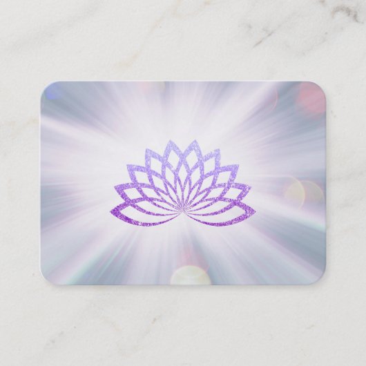 *~* Lavender Lotus Rays Reiki Healing Energy Visitekaartje (Voorkant)