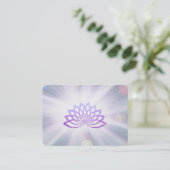 *~* Lavender Lotus Rays Reiki Healing Energy Visitekaartje (Staand voorkant)
