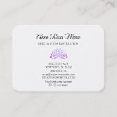 *~* Lavender Lotus Rays Reiki Healing Energy Visitekaartje (Achterkant)