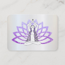 *~* Lavender Lotus Yoga Woman Healing Energy  Visitekaartje