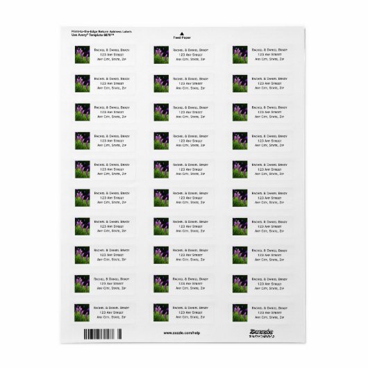 Lavender, Love & Devoding, Wedding Etiket (Full Sheet)