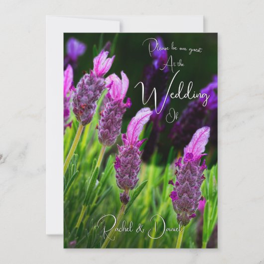 Lavender, Love & Devoding, Wedding Kaart (Voorkant)