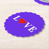 Lavender LOVE Elegant Stijlvol Kartonnen Onderzetters (Gekanteld)