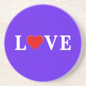 Lavender LOVE Elegant Stijlvol Zandsteen Onderzetter (Voorkant)