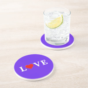 Lavender LOVE Elegant Stijlvol Zandsteen Onderzetter