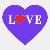Lavender LOVE Hart Sticker (Voorkant)
