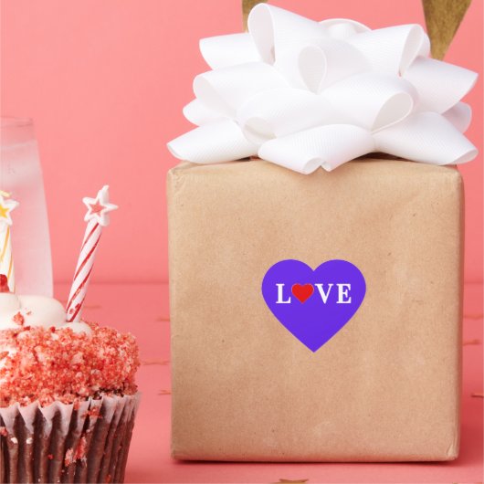 Lavender LOVE Hart Sticker (Feest)