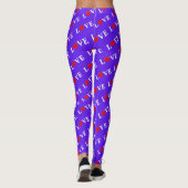 Lavender Love Heart Modern Chic Elegant Leggings (Achterkant)