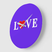 Lavender LOVE Modern Chic Elegant Grote Klok (Hoek)