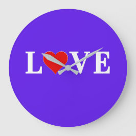 Lavender LOVE Modern Chic Elegant Grote Klok