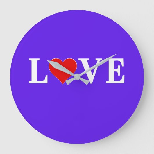 Lavender LOVE Modern Chic Elegant Grote Klok (Voorkant)