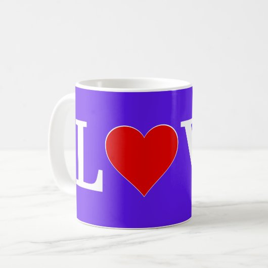 Lavender LOVE Modern Chic Elegant Koffiemok (Voorkant links)