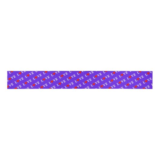 Lavender LOVE Modern Chic Grosgrain Lint (Voorkant)