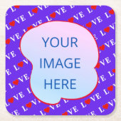 Lavender LOVE Modern Chic Kartonnen Onderzetters (Voorkant)