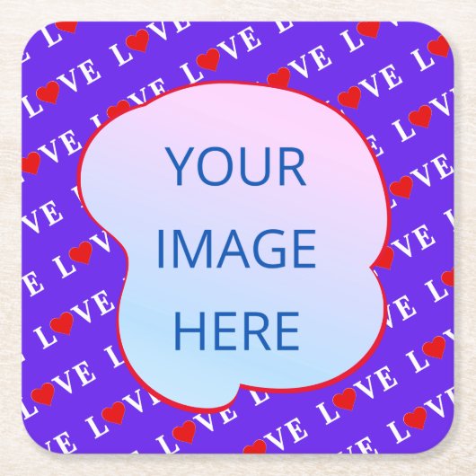 Lavender LOVE Modern Chic Kartonnen Onderzetters (Voorkant)