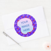 Lavender LOVE Modern Chic Ronde Sticker (Envelop)