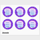 Lavender LOVE Modern Chic Ronde Sticker (Vel)