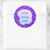 Lavender LOVE Modern Chic Ronde Sticker (Tas)