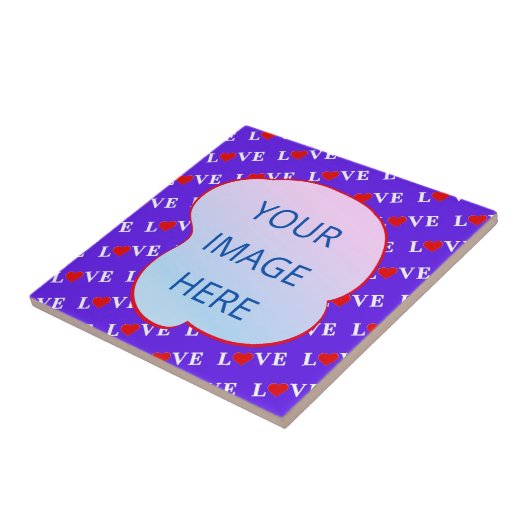 Lavender LOVE Modern Chic Tegeltje (Zijkant)